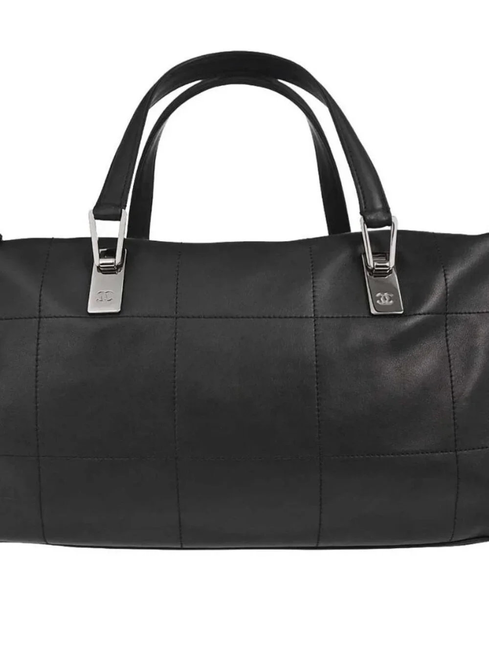 Chanel Black Lambskin Choco Bar Handbag 198302